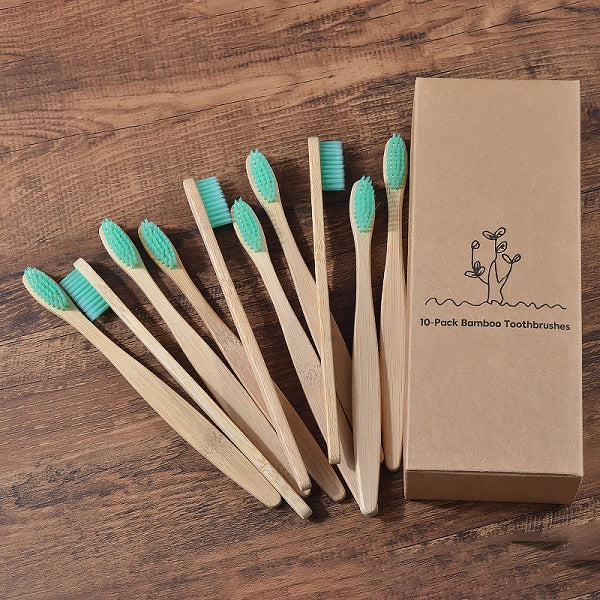 New Design Mixed Color Bamboo Toothbrush Eco Friendly Woode