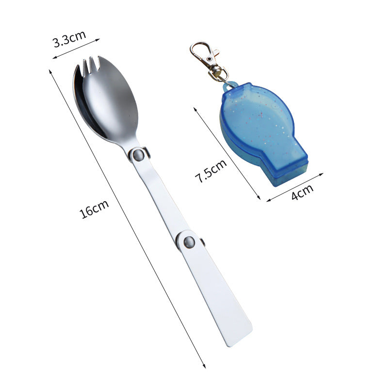 Outdoor Portable Stainless Steel Folding Spoon