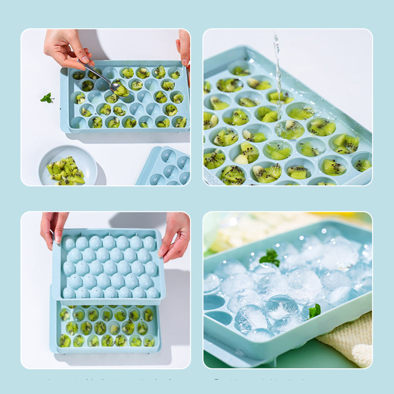 Silicone Ice Tray 3D Round Ice Molds Home Bar Party Use Round Ball Ice Cube Makers Kitchen DIY Ice Cream Moulds