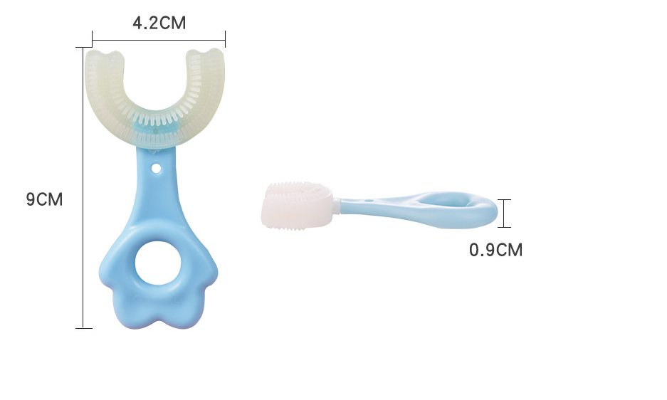 U-shaped Baby Toothbrush Children 360 Degree Teethers Soft Silicone