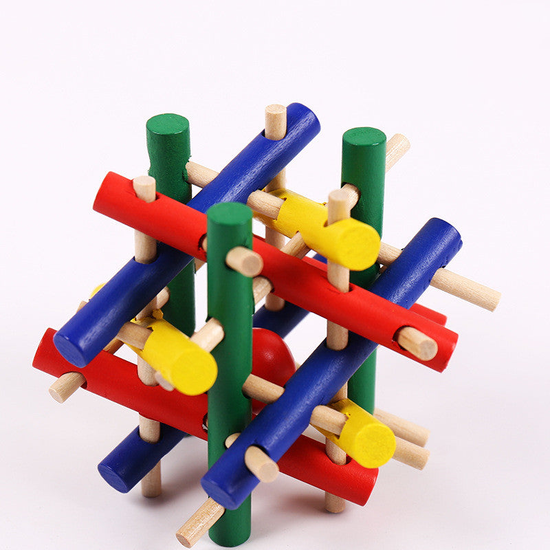 Beech Wood Kongming Lock Children's Educational Toys