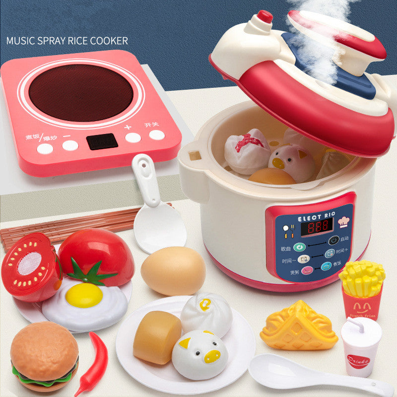 Children's Play House Simulation Small Kitchen Rice Cooker Toy Set