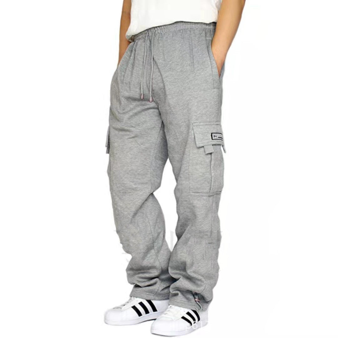 Men Pants Sweatpants Stretch Elastic Waist Jogger Sports Pants Drawstring Trousers