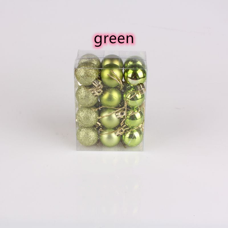 Plastic Christmas Ball Glossy Matt Powder Ball Mix