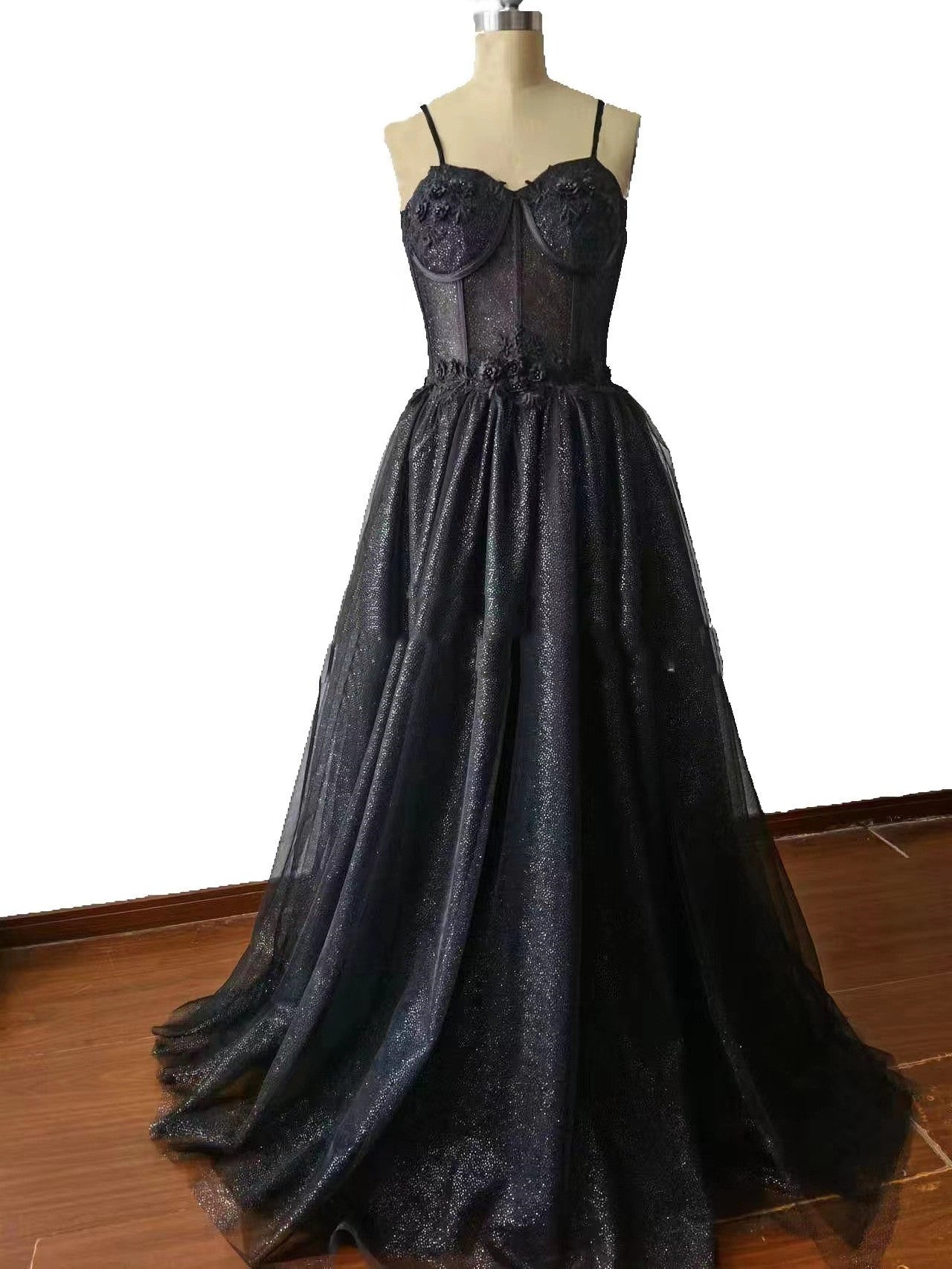 Show Elegant Black Slimming Evening Party Dress