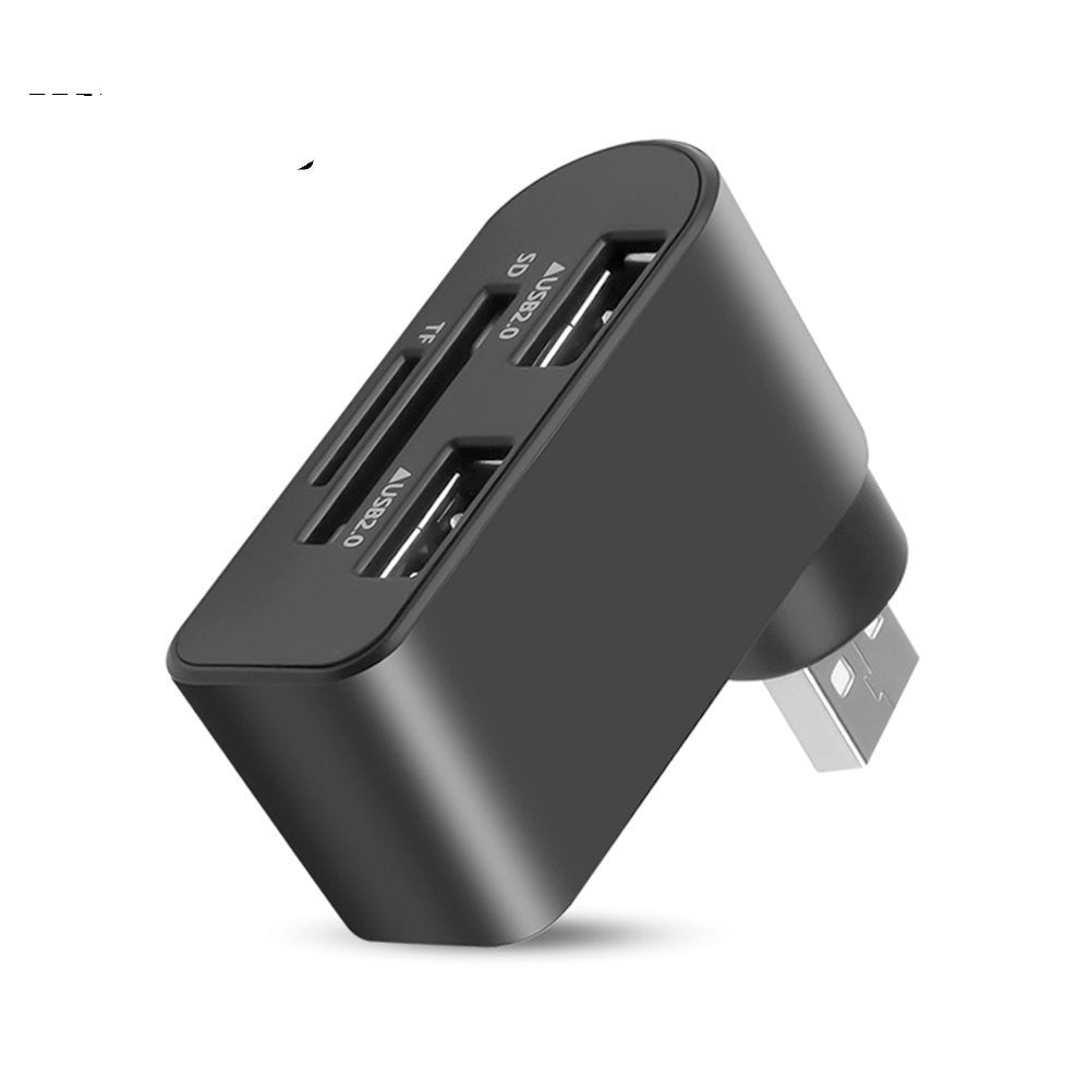 Rotating USB 2.0HUB hub multi-function card reader splitter one drag three port docking station