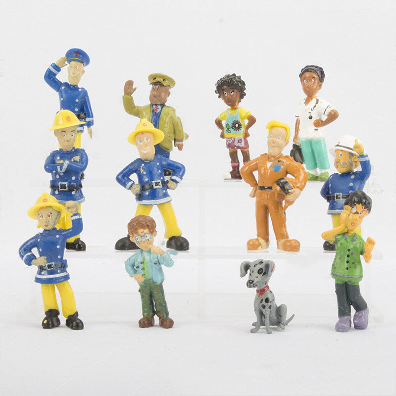 12 Fireman Hand-held Lifesaving Team Fireman Sam Doll Sam Steele Penny Ornament Model