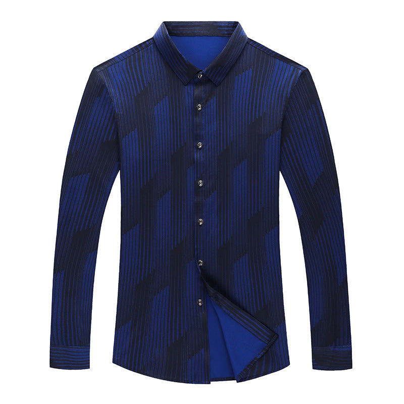 Men's Long Sleeved Shirts Middle Aged And Elderly Thin Shirts