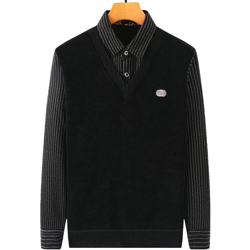 Men's Chenille Fleece And Heavy Sweater