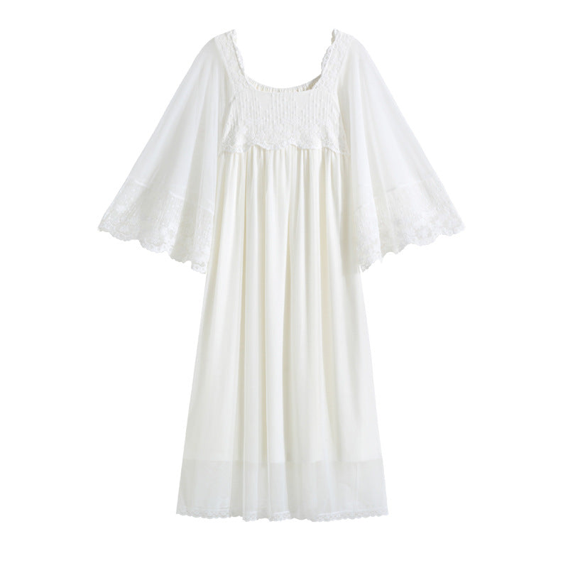 Mesh Embroidery Lace Home Clothes Sleeping Skirt