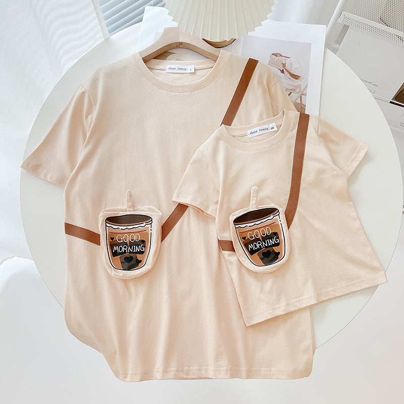 Baby Hayi A Family Of Three Or Four Mother And Daughter In Foreign Style Short-sleeved T-shirt