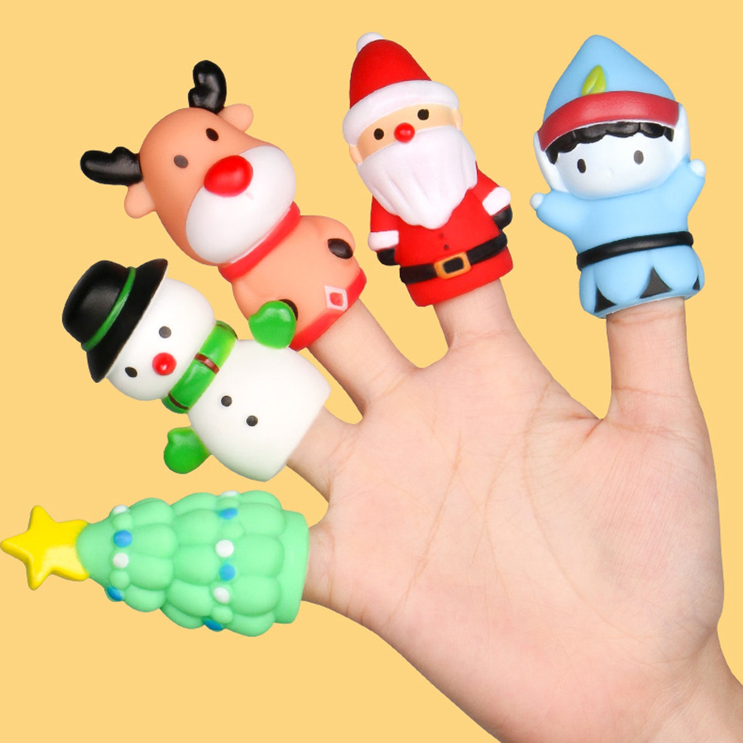 Soft Rubber Hand Puppet Toy Puzzle Halloween Doll Finger Doll Preschool Education Doll Baby Soothing Toy Halloween Children Gift