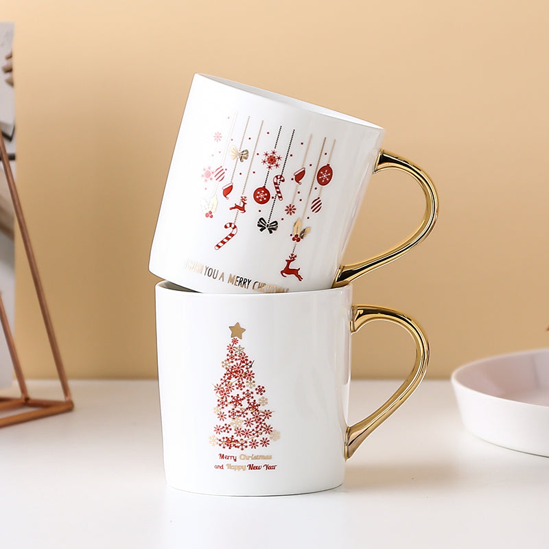 Christmas Gift Ceramic Couple Coffee Cup