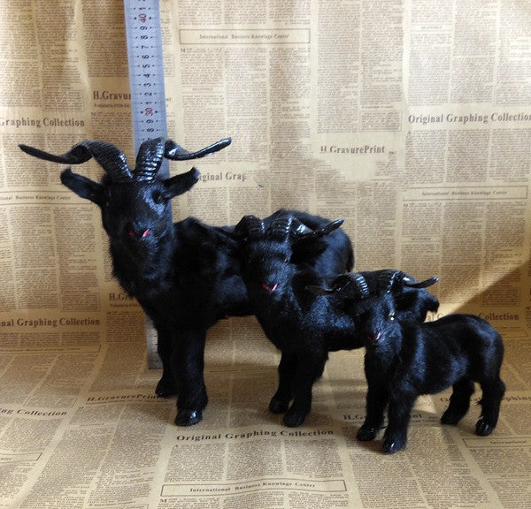 Simulation Black Goat Model Teaching Material Props