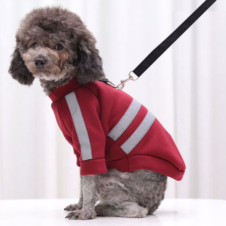 Tractionable Reflective Sweater Night Walking Dog Cat Pet Clothes