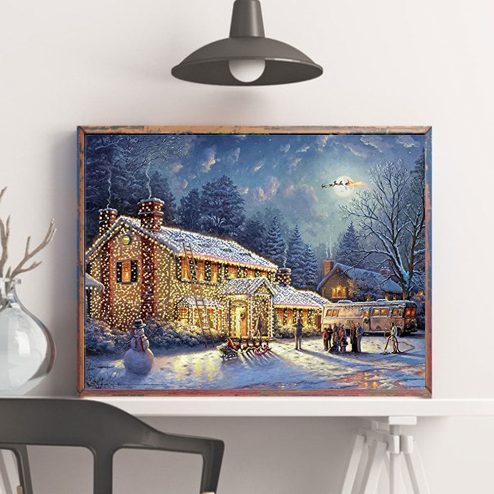 Embroidery Christmas Snowflake Embroidery Wall Art Diamond Painting