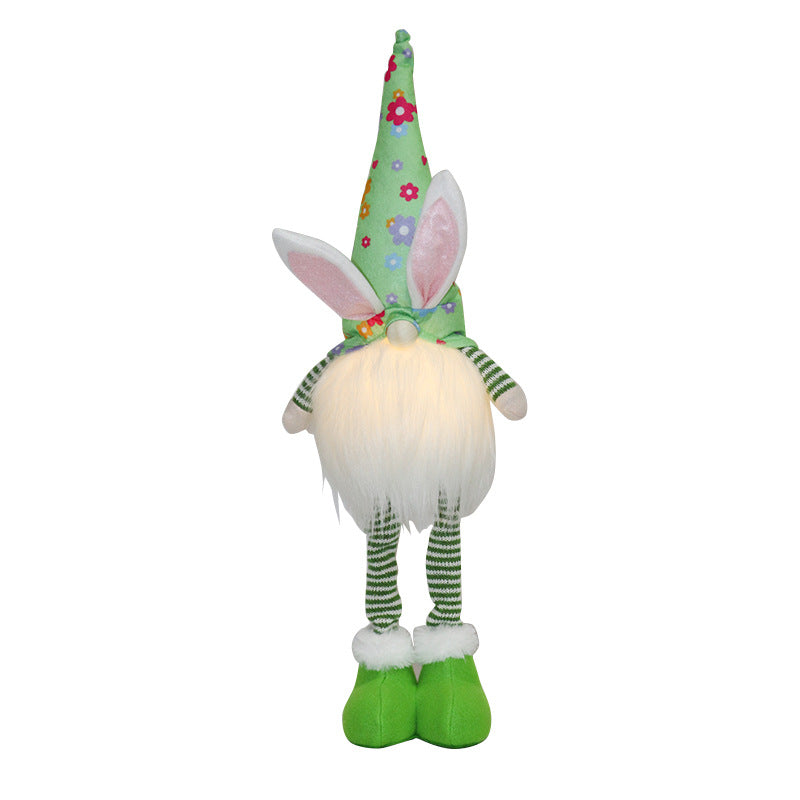 Easter Party Cartoon Rabbit With Lights Warm Light Decoration Decoration