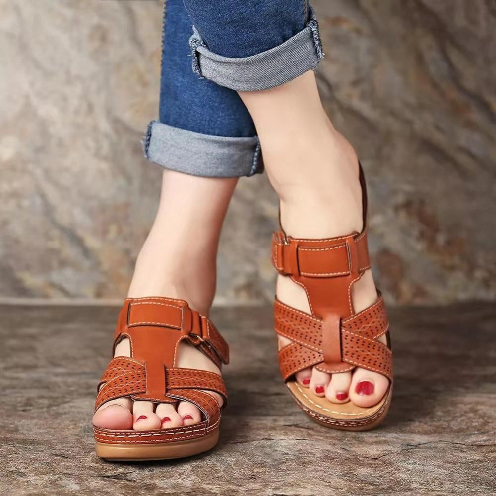 Wedge Sandals Summer Vintage Anti-slip Slippers Retro Slides Shoes