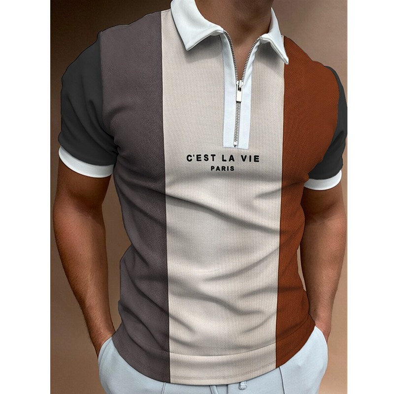 Men's POLO Shirt Printed Short Sleeve T-Shirt Top