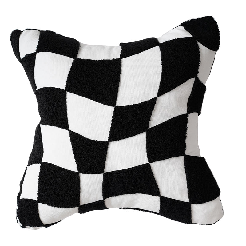 Checkerboard Pillow Living Room Sofa Combination