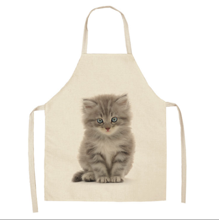 Kitchen Oil-proof Sleeveless Cotton And Linen Apron