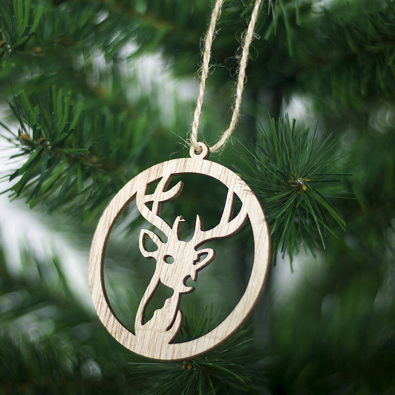 Christmas Tree Five Sets Of Wooden Pendants