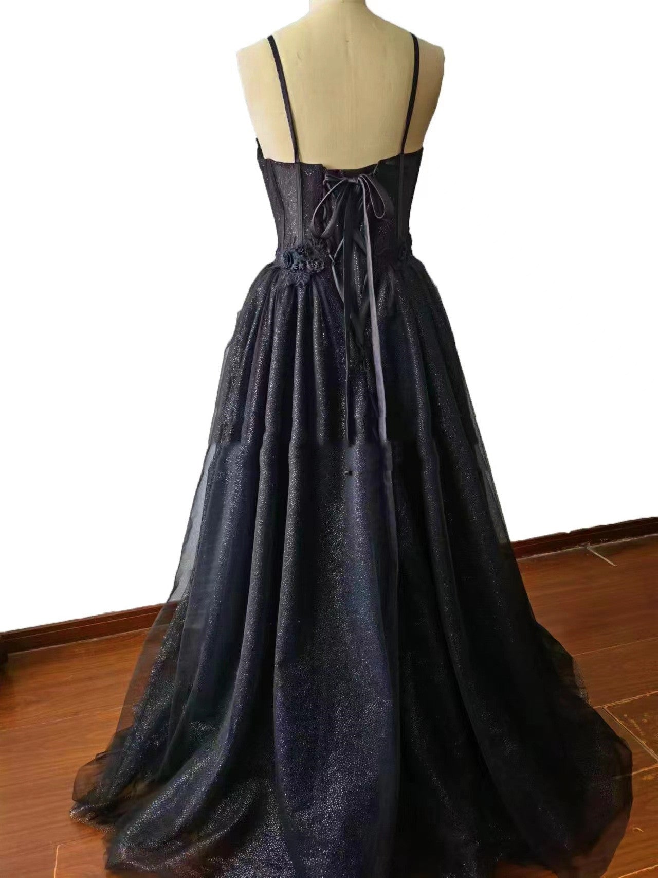 Show Elegant Black Slimming Evening Party Dress