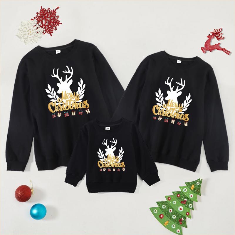 Christmas Dwarf Creative Funny Print Crew Neck Top