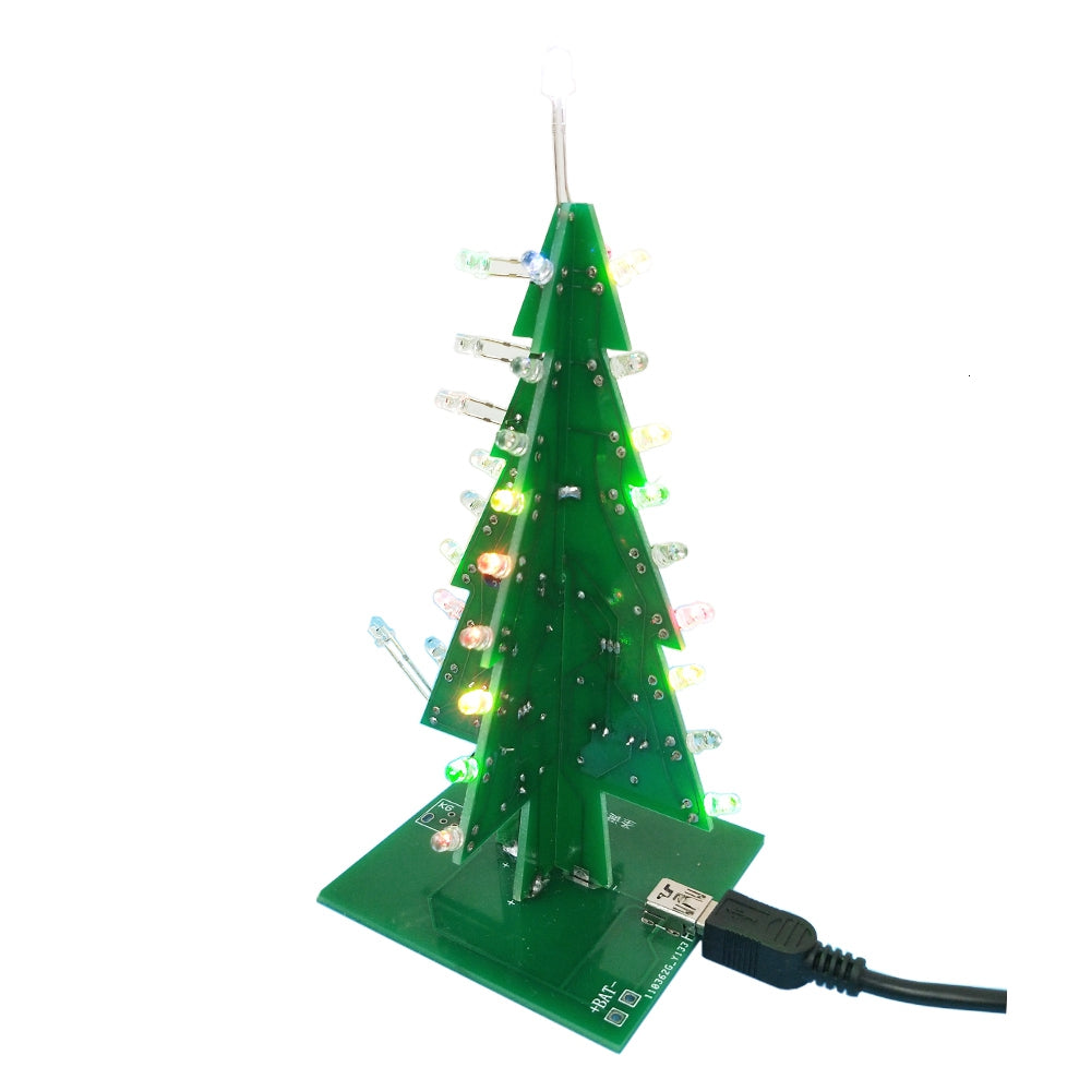 Three-dimensional Seven-color Christmas Tree LED Water Lights