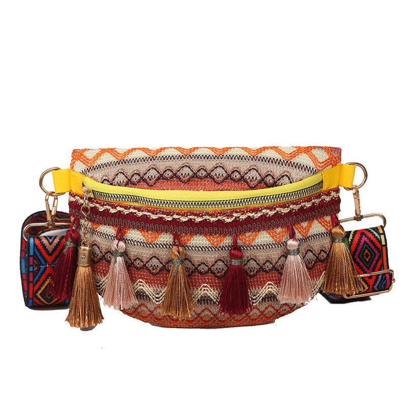 Simple And Versatile Shoulder Bag Messenger Waist Women's Ethnic Style