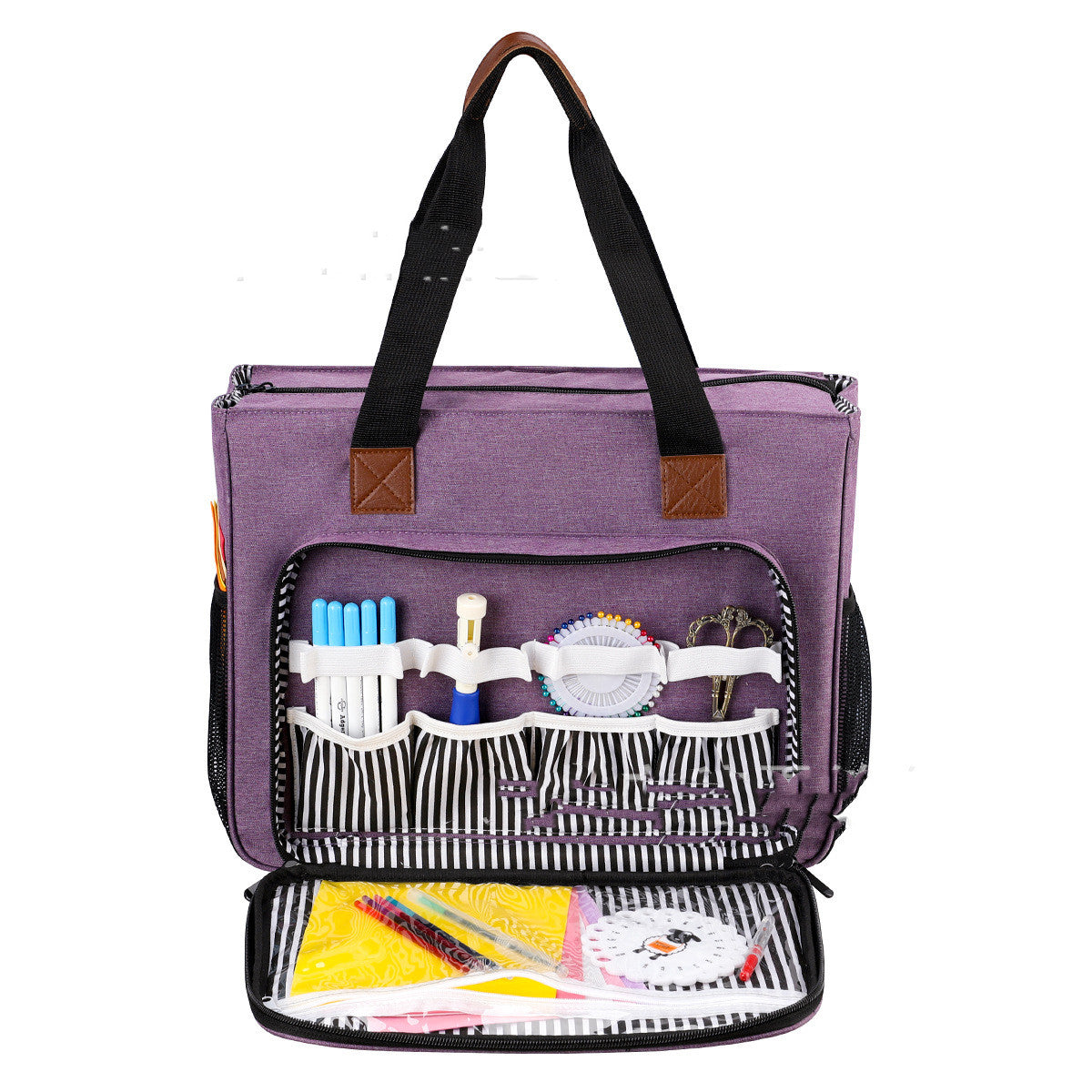 Embroidery Tool Storage Oxford Cloth Bag Double-layer Cross Thread Weaving Tools