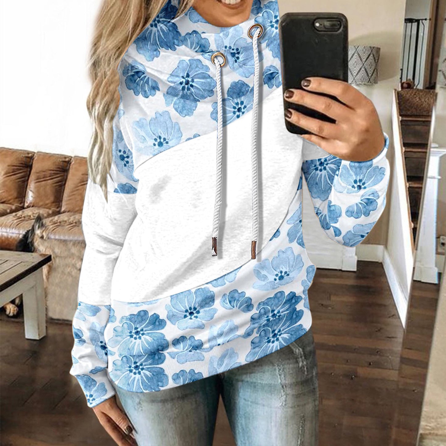 Casual Fashion Christmas Printed Long Sleeve Hoodie