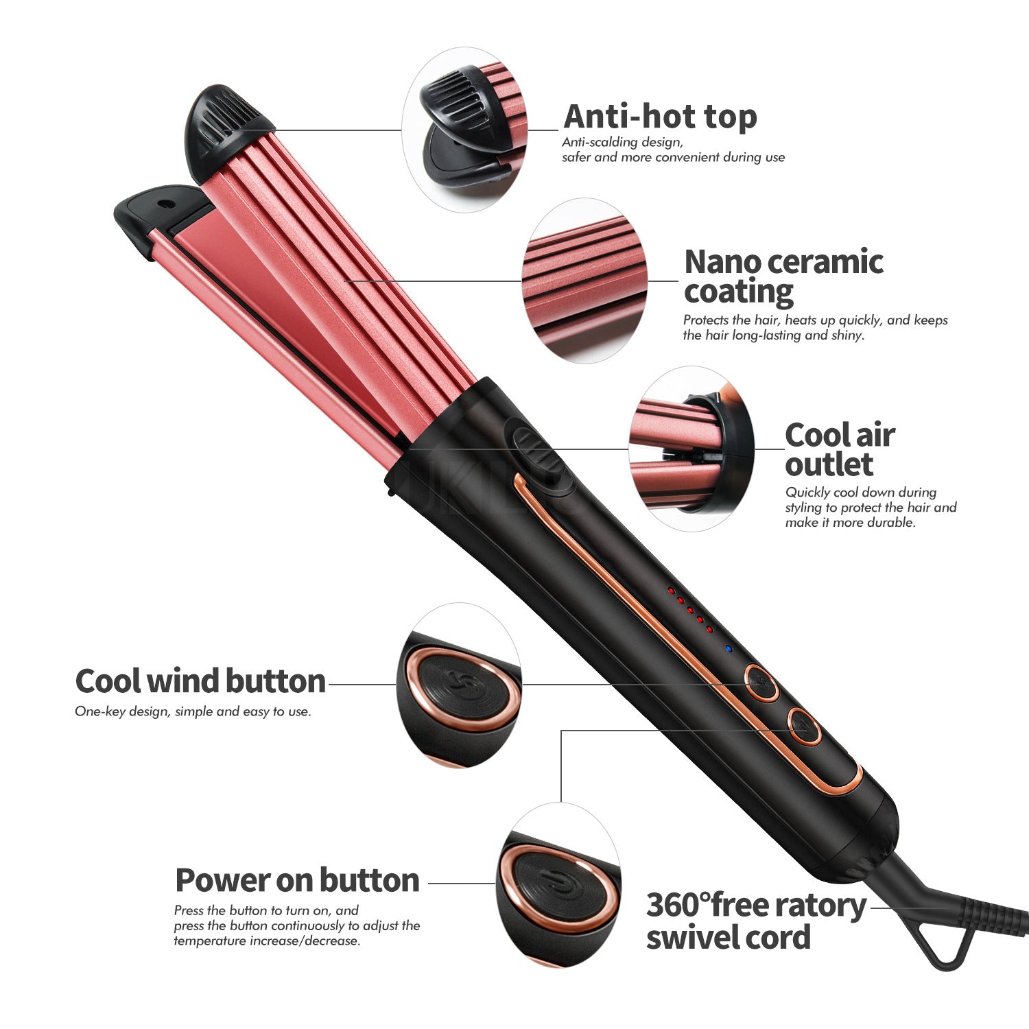 Mini Fashion Wet And Dry Curling Iron