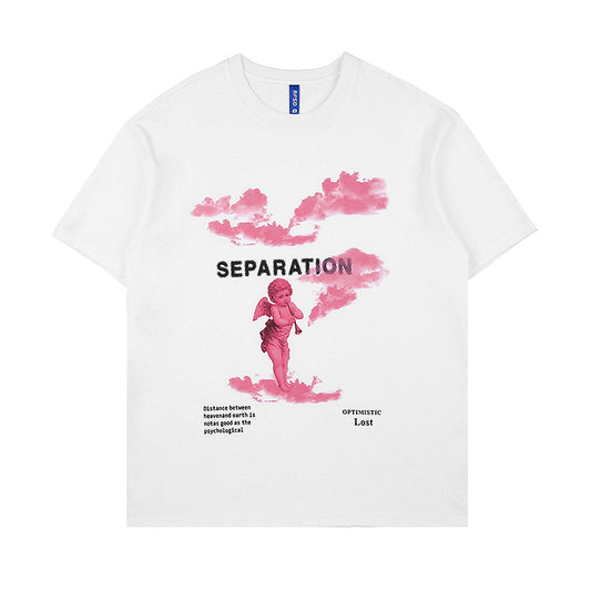 Men's Loose Fit Cupid Print Short Sleeve