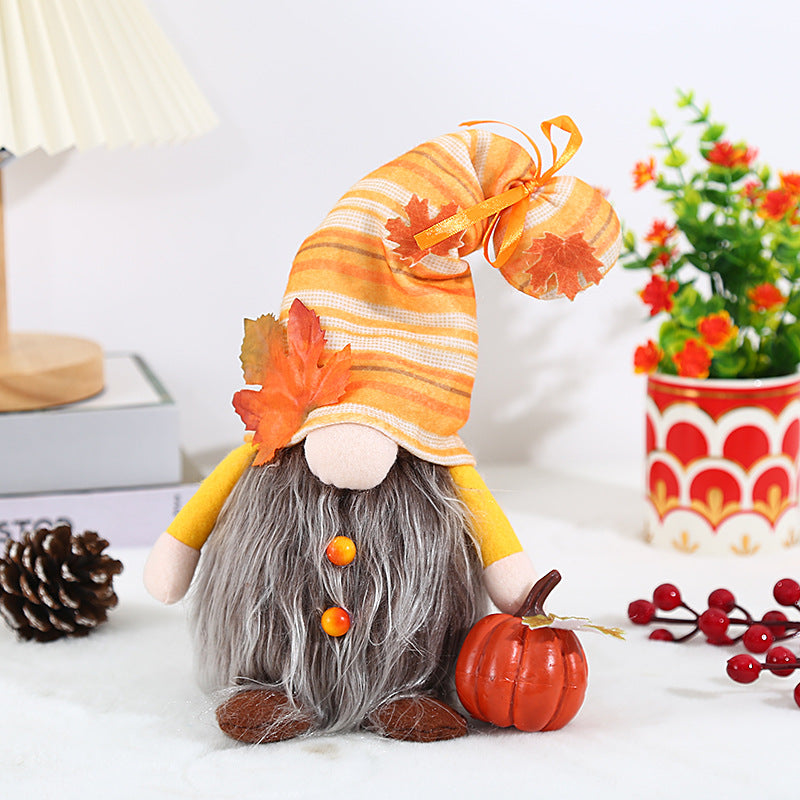 Harvest Festival Gnome Faceless Doll Creative Autumn Color