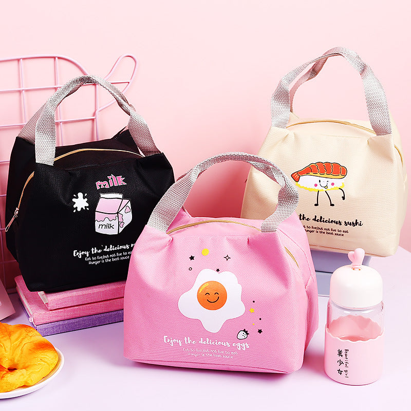 Cute Cartoon Lunch Tote Bag Insulation