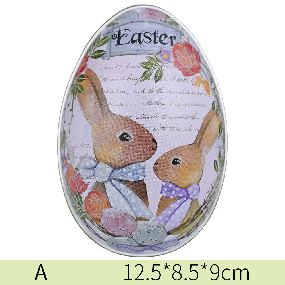 New Easter Decorative Tinplate Egg Creative Tin Box