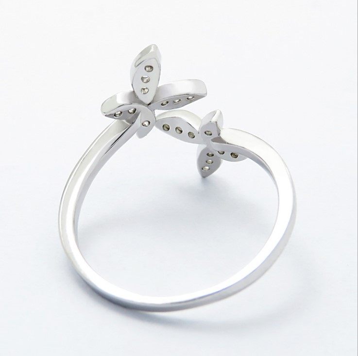 Sterling Silver Adjustable Butterfly Ring