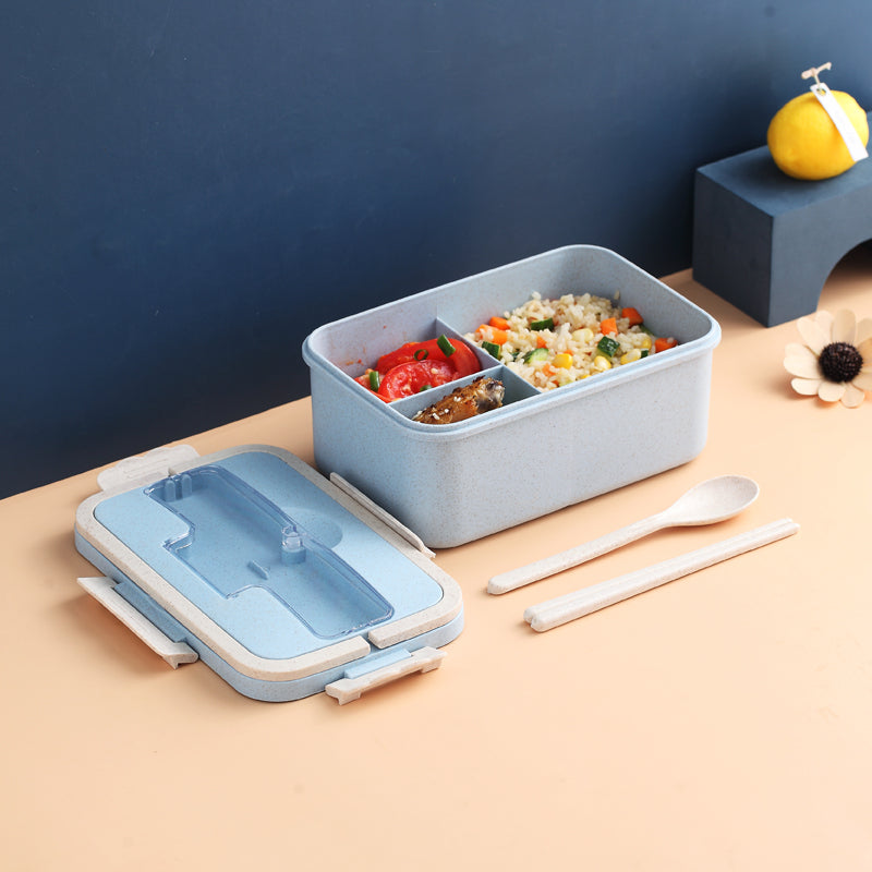 Portable Microwave Wheat Insulated Lunch Box With Lid