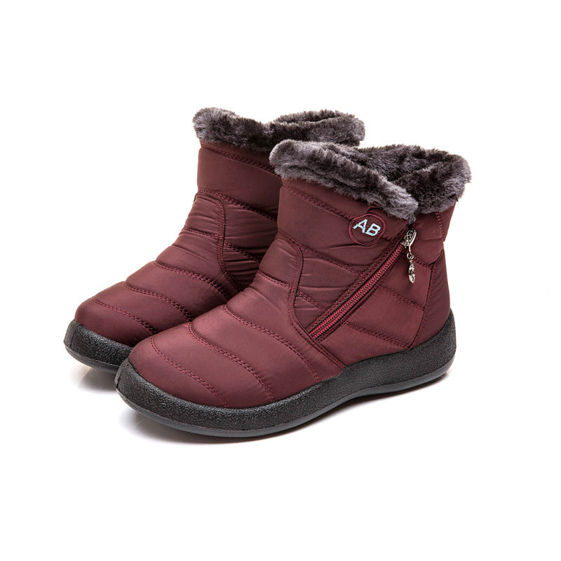 Waterproof Snow Boots Plush Warm Winter Shoes Casual Lightweight Ankle Boots