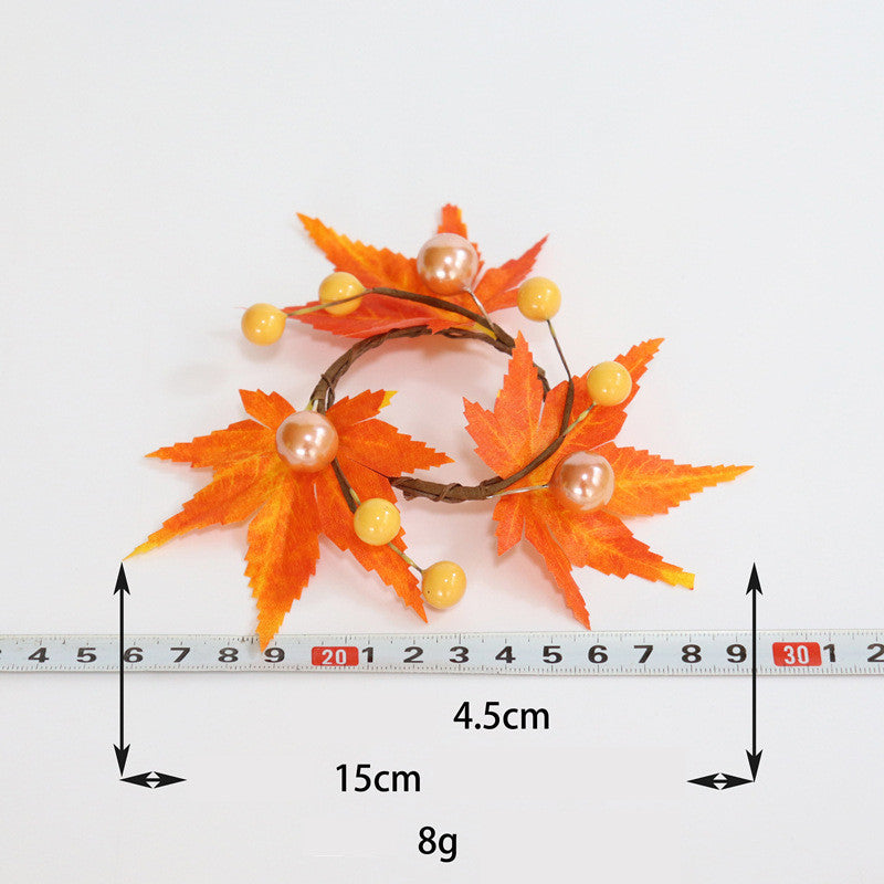 Halloween Harvest Decorative Maple Leaf Napkin Ring