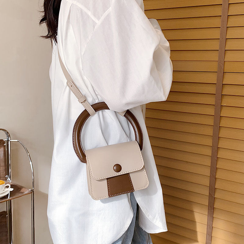 Cross-border Simple This Year's Bag Women's Bag Ins Tide Single Shoulder 2022 New Korean Version Contrast Color Messenger Bag Hand-held Small Square Bag