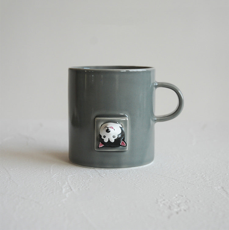 Fashion Simple Husky Ceramic Coffee Mug