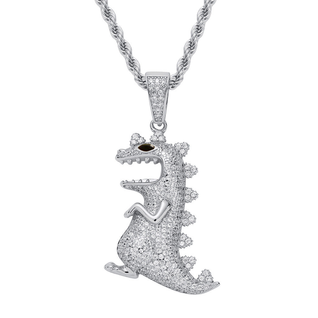 Hip Hop Style Dinosaur Pendant Necklace Decorative Accessories For Holiday Party Gift