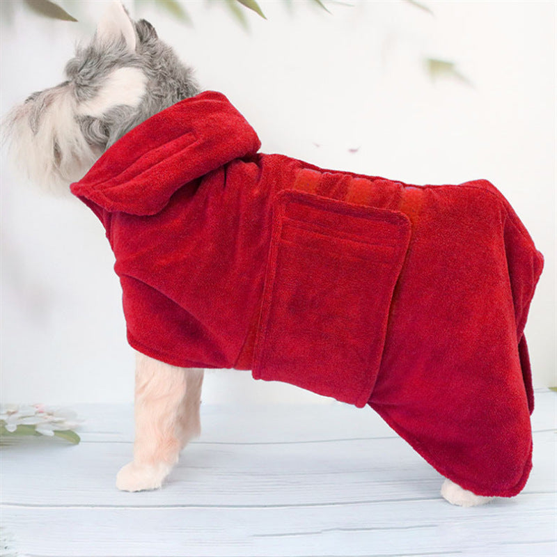 Waist-wrapped Microfiber Bathing Pet Dry Clothes