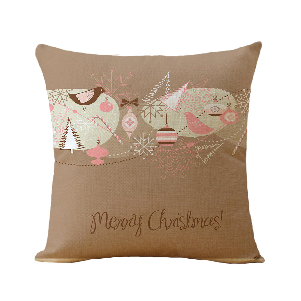 Christmas Printed Linen Super Soft Pillowcase