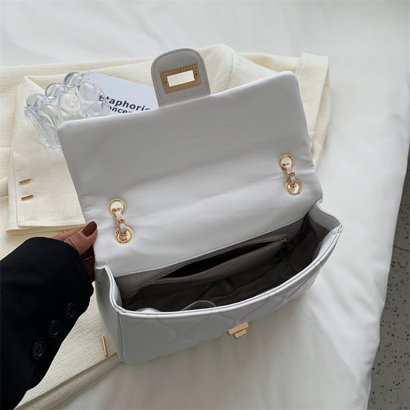 Lingge Chain Bag Women's Bag 2022 Popular New Trendy Fashion Western Style Shoulder Bag Summer All-match Messenger Small Square Bag