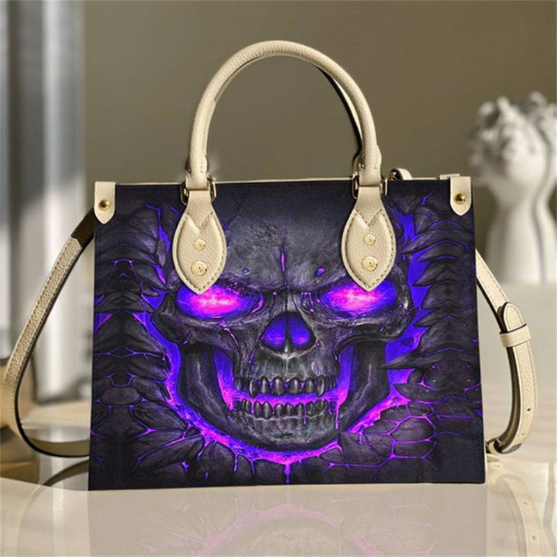 Fashion Personality Halloween Skull Pattern Tote Bag