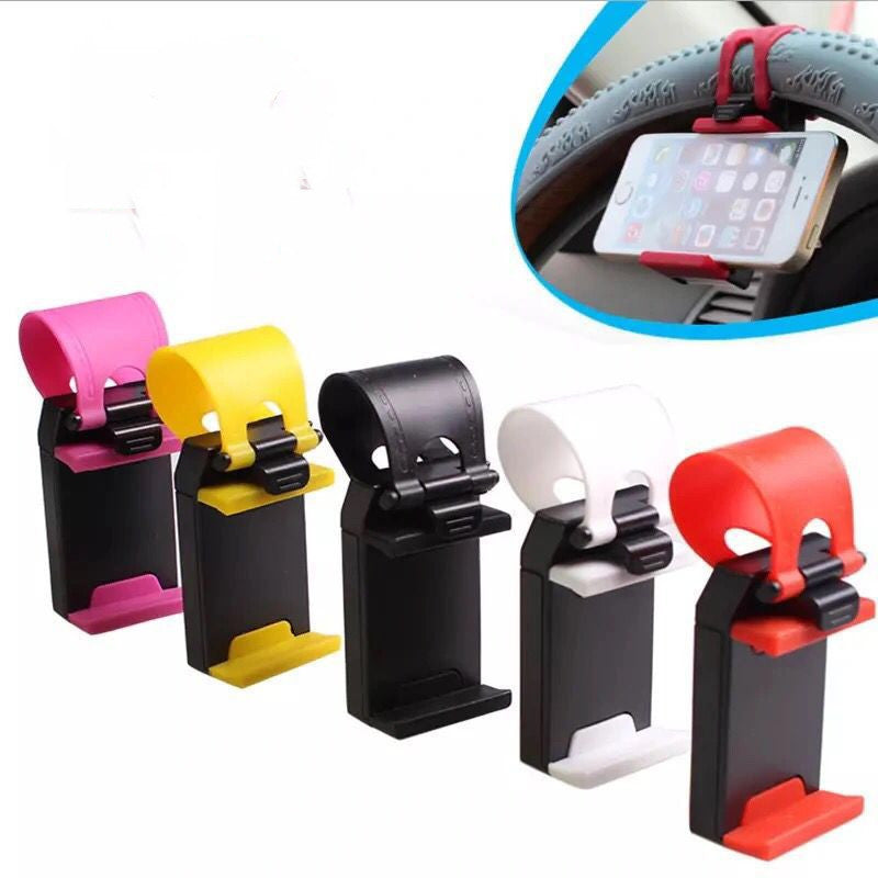 Car Supplies Multifunctional Car Phone Holder Steering Wheel Hanging Button Mobile Phone Holder Of Cars Navigation Phone Holder