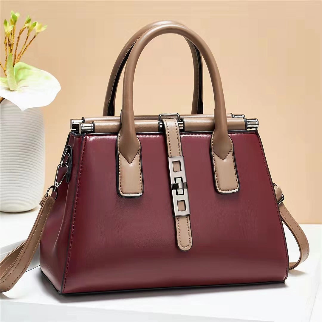 Fashionable Messenger One-shoulder Large Simple Handbag